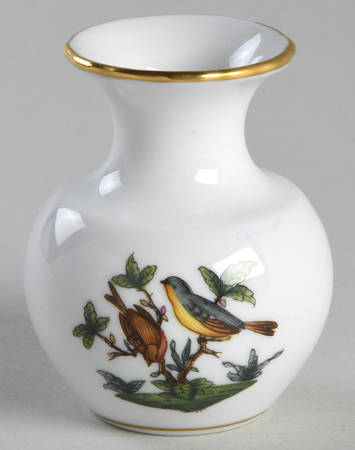 Rothschild Bird (RO) 2" Mini Bud Vase by Herend