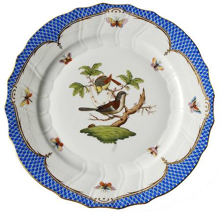 Rothschild Bird Blue Border (ROE ROEB) by Herend