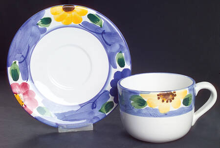 Indigo Breakfast Cup & Saucer Set