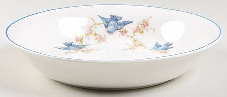 Bluebird (Blue Trim) Coupe Soup Bowl