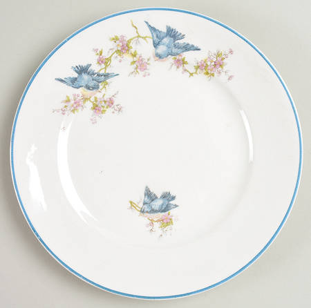 Bluebird (Blue Trim) Dessert/Pie Plate