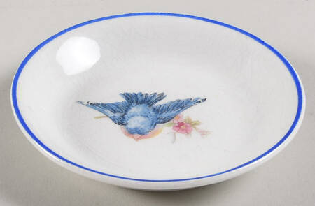 Bluebird (Blue Trim) Butter Pat