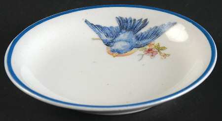 Bluebird (Blue Trim) Butter Pat