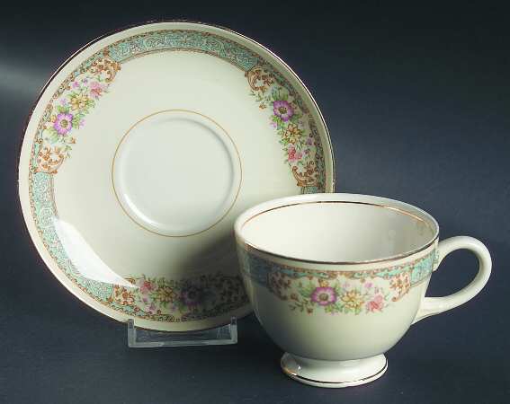 Blue Dawn Footed Cup & Saucer Set