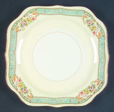 Blue Dawn Square Salad Plate