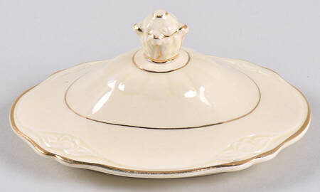 Double Gold Band Lid for Sugar Bowl