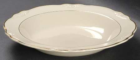 Double Gold Band Rim Soup Bowl