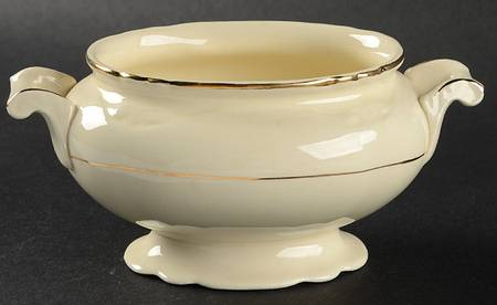 Double Gold Band Sugar Bowl No Lid