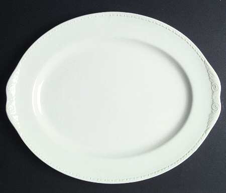 Eggshell Georgian (Also A Shape) 11" Oval Serving Platter