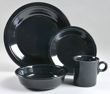 Fiesta Black (Intro 1986) 4 Piece Place Setting