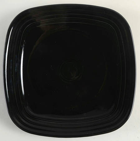 Fiesta Black (Intro 1986) Square Dinner Plate