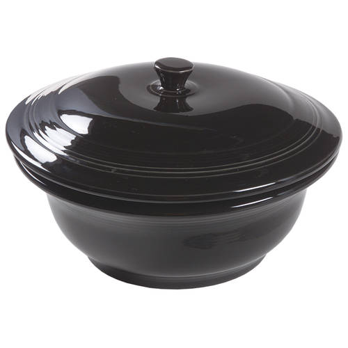 Fiesta Black (Intro 1986) 2 Qt Round Covered Casserole (MB 9 Base)