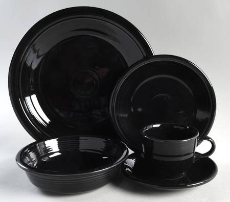Fiesta Black (Intro 1986) 5 Piece Place Setting