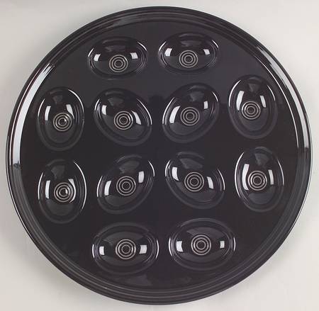 Fiesta Black (Intro 1986) Deviled Egg Plate