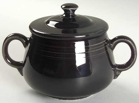 Fiesta Black (Intro 1986) Individual Sugar Bowl & Lid