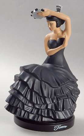 Fiesta Black (Intro 1986) Small Resin Dancing Lady Figurine