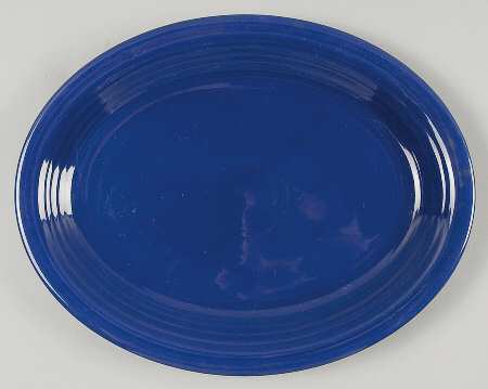 Fiesta Cobalt Blue (Older) 12" Oval Serving Platter by Homer Laughlin 