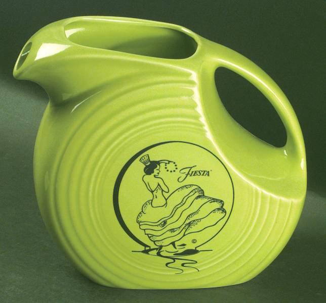 Fiesta Chartreuse (Intro 1997) 64 Oz Dancing Lady Disk Pitcher