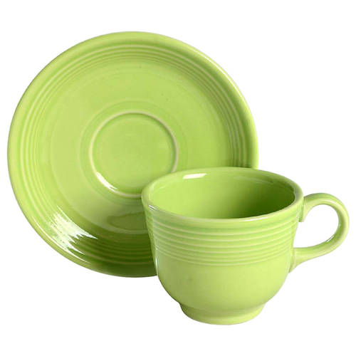 Fiesta Chartreuse (Intro 1997) Flat Cup & Saucer Set