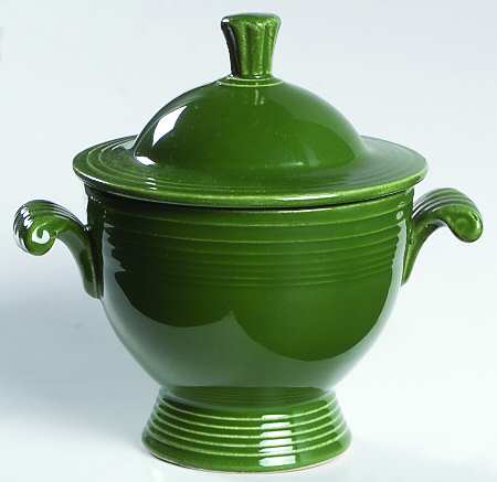 Fiesta Forest Green (Older) Sugar Bowl & Lid
