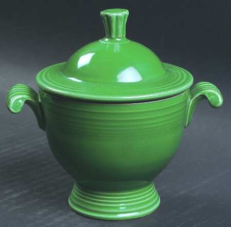 Fiesta Medium Green (Older) Sugar Bowl & Lid