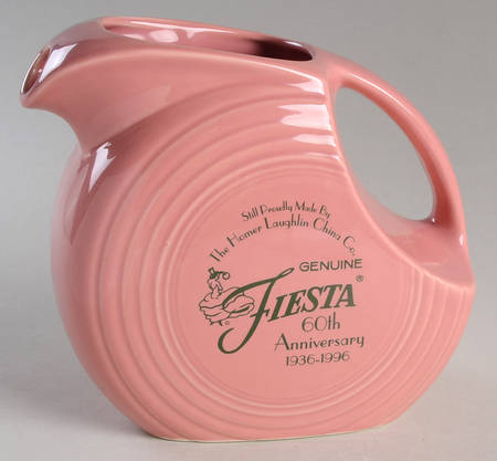 Fiesta Rose (Intro 1986) 60 Anniversary Disk Pitcher