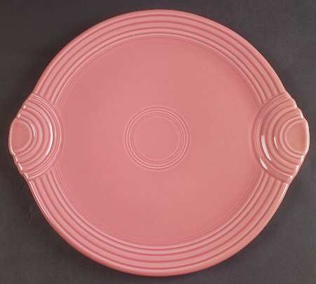Fiesta Rose (Intro 1986) Handled Cake Plate
