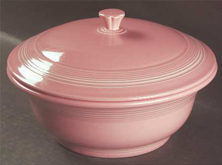 Fiesta Rose (Intro 1986) 2 Qt Round Covered Casserole (MB 9 Base)