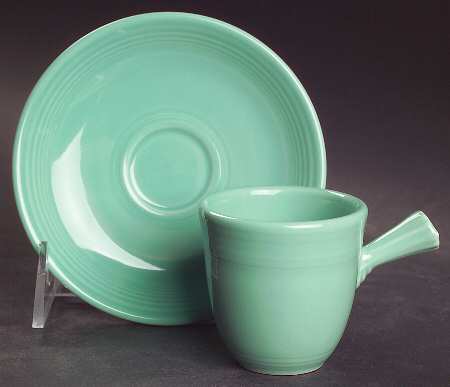 Fiesta Sea Mist Green (Intro 1989) Stick Handle Demitasse Cup & Saucer Set