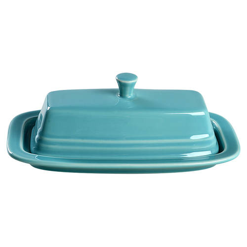 Fiesta Turquoise (Intro 1986) 1/4 Lb Covered Butter by Homer Laughlin 