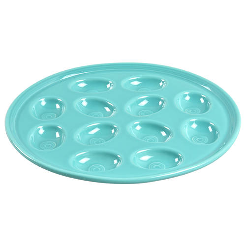 Fiesta Turquoise (Intro 1986) Deviled Egg Plate