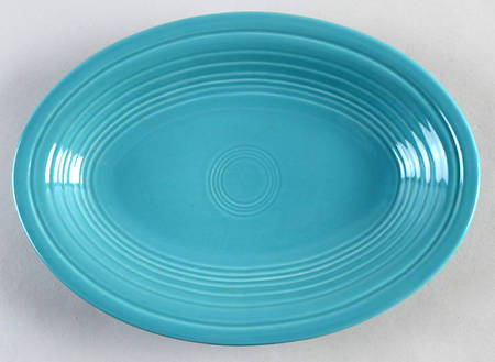 Fiesta Turquoise (Intro 1986) Pre-1990 9" Fiesta Oval Platter by Homer Laughlin 