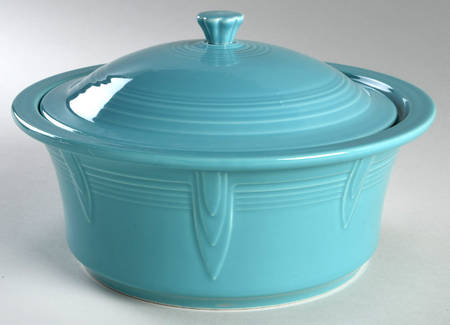 Fiesta Turquoise (Intro 1986) 2.5 Qt Round Covered Casserole by Homer Laughlin 
