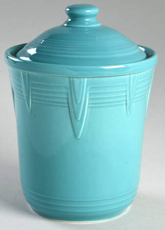 Fiesta Turquoise (Intro 1986) Small Canister & Lid by Homer Laughlin 