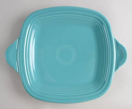 Fiesta Turquoise (Intro 1986) Handled Square Tray