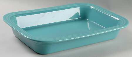 Fiesta Turquoise (Intro 1986) 14" Rectangular Baker by Homer Laughlin 