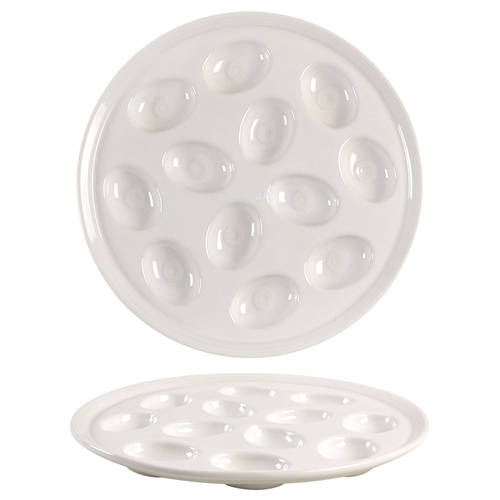 Fiesta White (Intro 1986) Deviled Egg Plate by Homer Laughlin 