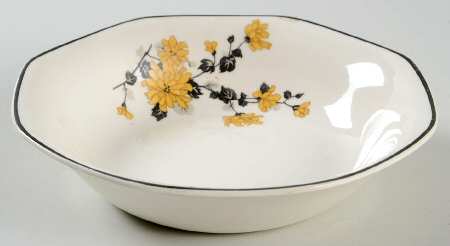 Golden Rose (Yellow Floral) Coupe Cereal Bowl