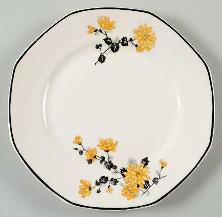 Golden Rose (Yellow Floral) Bread & Butter Plate