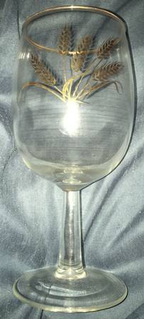 Golden Wheat Glassware Goblet