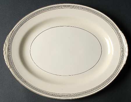 Greek Key 11" Oval Serving Platter