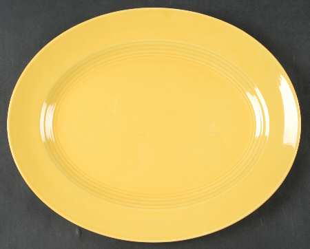 Harlequin Yellow (Older) 13" Oval Serving Platter