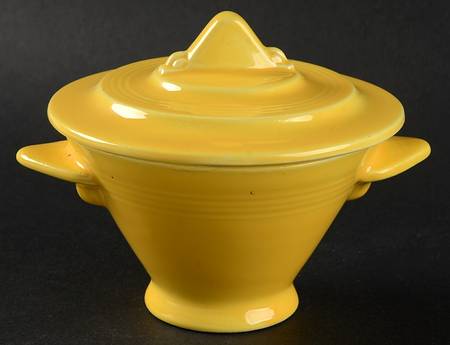 Harlequin Yellow (Newer) Sugar Bowl & Lid