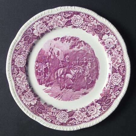 Historical America Red (Scalloped) by Homer Laughlin 