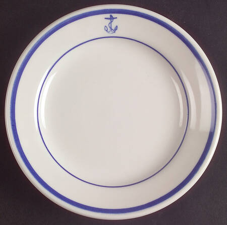 US Navy Mess Wardroom Officer Bread & Butter Plate