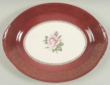 Lady Stratford 13" Oval Serving Platter by Homer Laughlin 