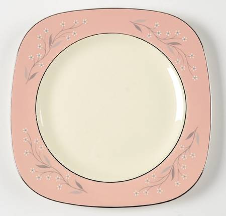 Pink Melody Square Salad Plate