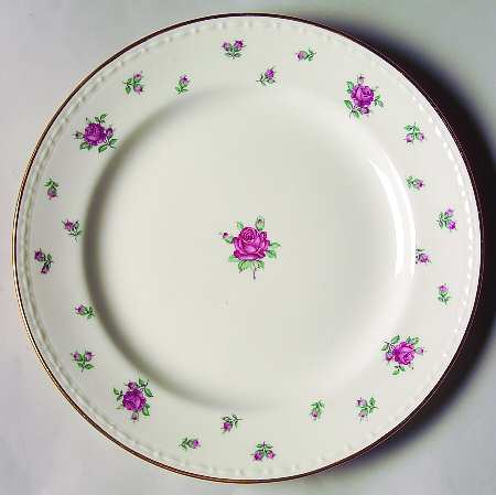 Rambler Rose (Eggshell Georgian, American Vogue) Dessert/Pie Plate