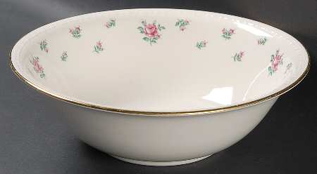 Rambler Rose (Eggshell Georgian, American Vogue) 8" Round Vegetable Bowl