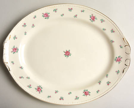Rambler Rose 13" Oval Serving Platter